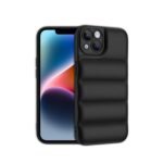 icall Puffer Case Camera Protection Soft Back Cover for iPhone Compatible with iPhone 14 | Scratch Resistance and Shockproof Cover, Camera Protection Case Black