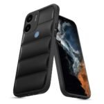 icall Puffer Case Camera Protection Soft Back Cover for Poco C51/ Redmi A1+/ Redmi A2+/ Poco C50- Black - Rubber