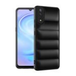 icall Puffer Case Camera Protection Soft Back Cover for Vivo S1- Black - Rubber