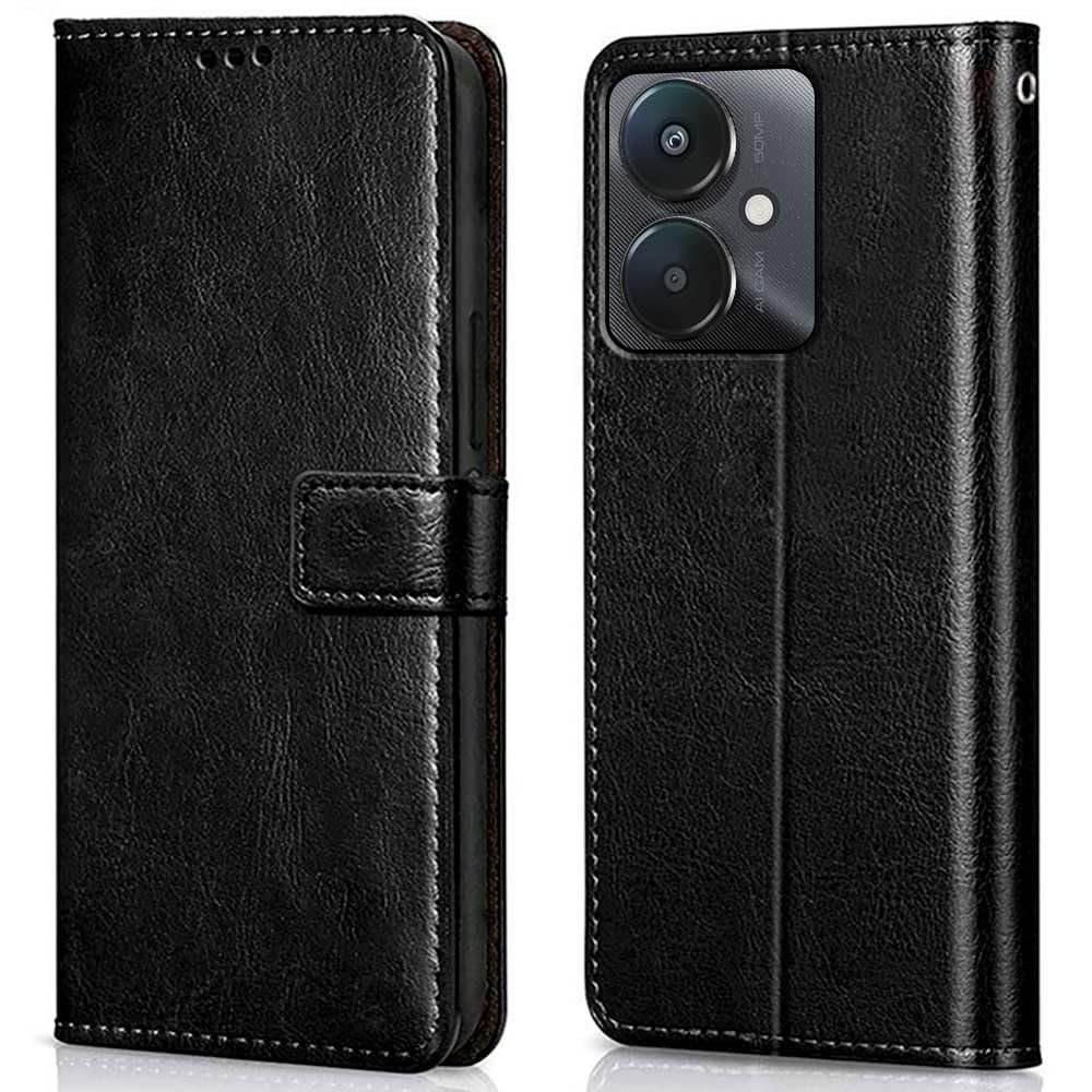 71sKygcKjRL._SL1000_ icall Shock Proof Flip Cover Back Case Cover for Xiaomi Mi Redmi 13C 5G | Redmi 13C 4G | Poco M6 5G | Poco C65 (Flexible | Leather Finish | Card Pockets Wallet & Stand - Image 1